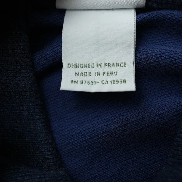 Lacoste Shirt Men Polo Short Sleeve Blue Regular Fit 100% Cotton Size 3 Small - Picture 4 of 10